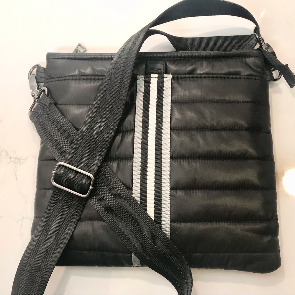 THINK ROYLN QUILTED NYLON CROSSBODY BAG BLACK